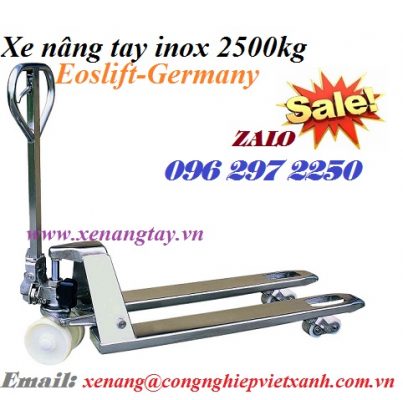 Xe nâng tay inox 2500kg Eoslift-Germany