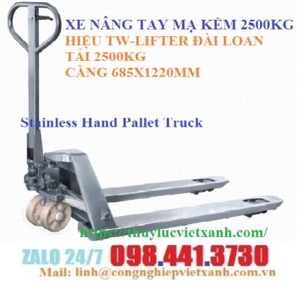 Xe nâng tay mạ kẽm 2500kg TW-LIFTER