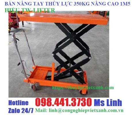 Bàn nâng tay thủy lực 350kg cao 1m5 hiệu TW-LIFTER Đài Loan