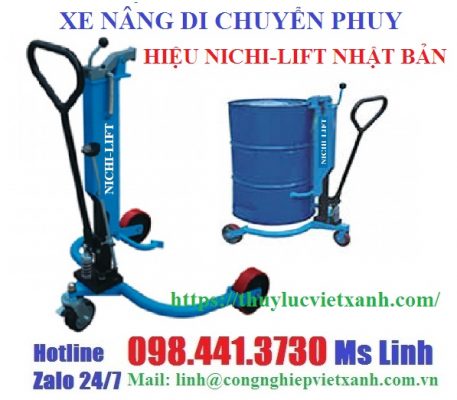 Xe nâng di chuyển phuy DP25 hiệu NICHI-LIFT Nhật Bản