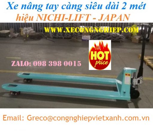 xe nâng tay càng dài 2000 mm