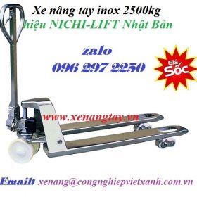 xe nâng tay 2500kg inox
