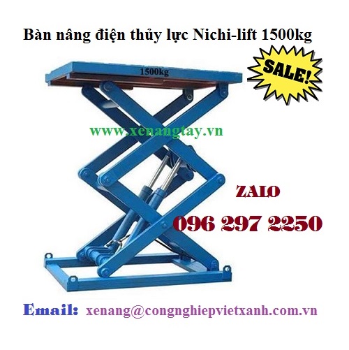 Bàn nâng điện thủy lực Nichi-lift 1500kg