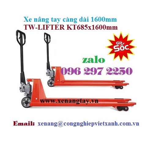 Xe nâng tay càng dài 1600mm (685x1600mm) TW-LIFTER